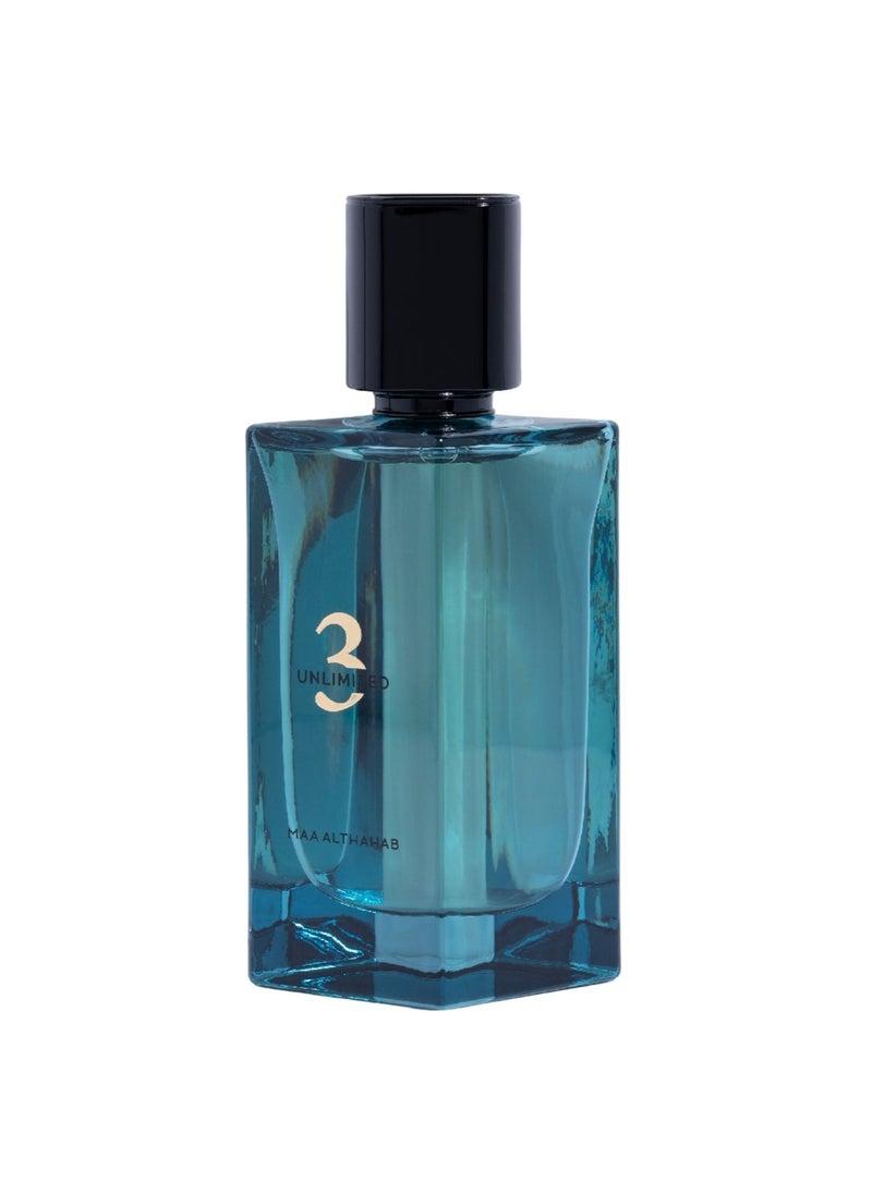 Maa Althahab MAA ALTHAHAB  | Unlimited 3  | EDP | Long-Lasting & Bold Unisex Fragrance | 75 ML | For Those Who Redefine Limits  - Image 1