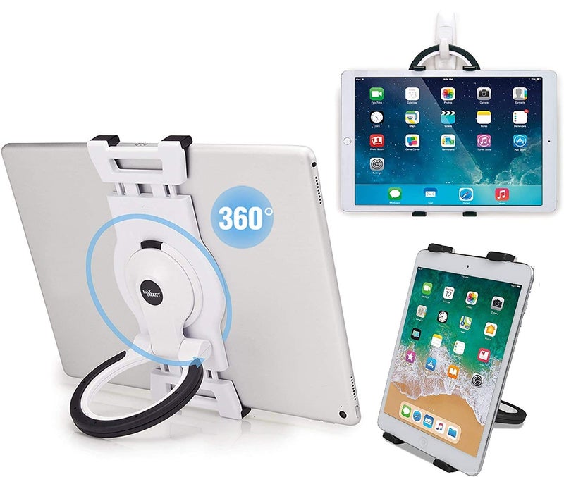 MAX SMART Tablet Hand Grip Holder Stand for Tablet Drawing Reading Working Writing Free Angles Hanging on Wall Upgraded