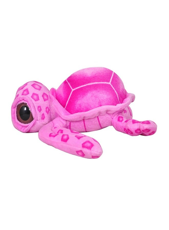 AngelGift Cuddly Emulation Sea Turtle Soft Stuffed Animals Toys Doll,Tortoise Plushie Toys and Best Gifts for Baby Toys (Pink, 7 ") - Image 1