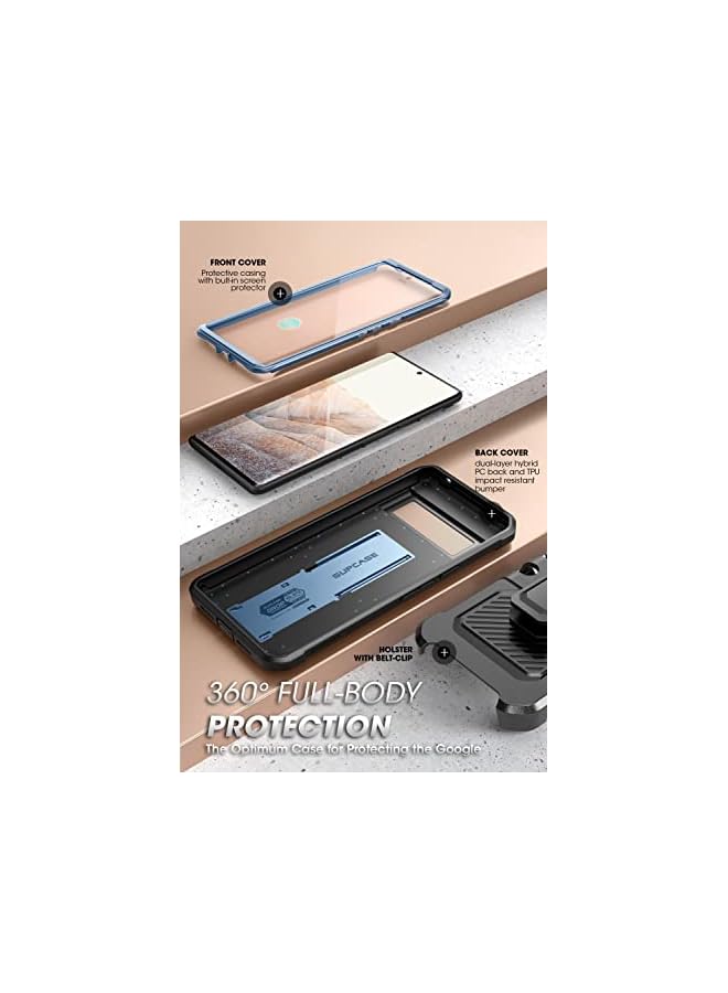 سوبكيس حافظة سلسلة Unicorn Beetle Pro لهاتف Google Pixel 7 Pro (إصدار 2022)، حافظة متينة بمشبك حزام ومسند مع واقي شاشة مدمج (إمالة) - Image 3