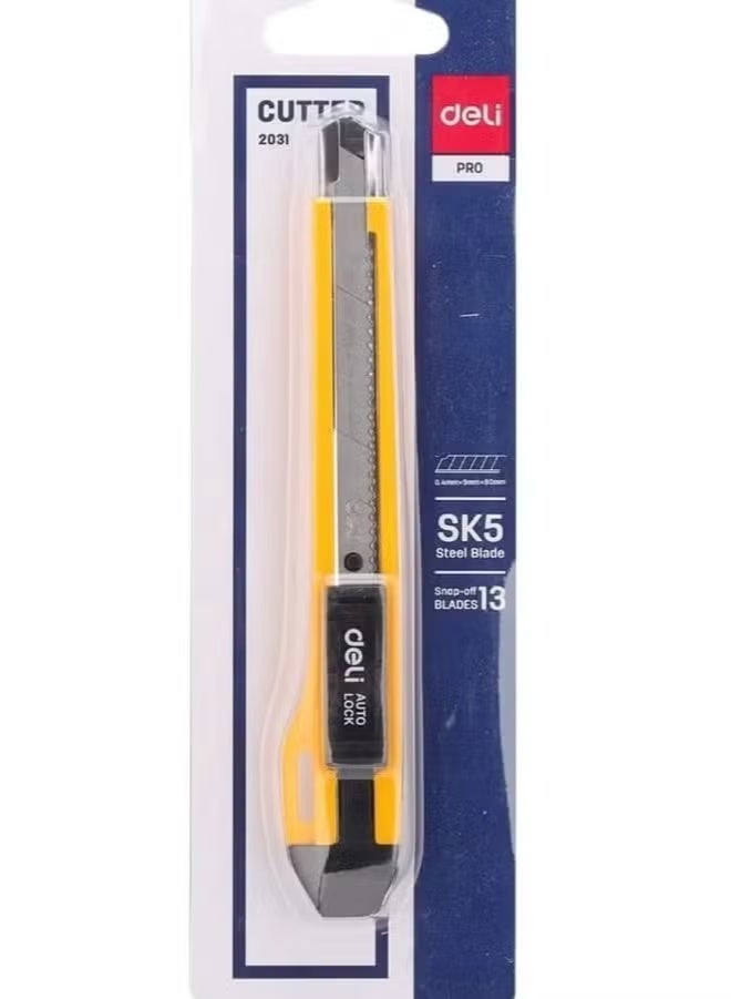 ديلي قطاعة ديلي-E2031 قطعة واحدة بشفرات، لون أصفر - Image 1