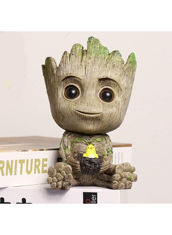 Unique shape Baby Groot Succulents Pot, Cute Succulent Pot Flower Succulent Planters Live, Baby Groot Flower Pot Pencil Pen Holder Gift for Kids, Pack of 1 (Design 5)
