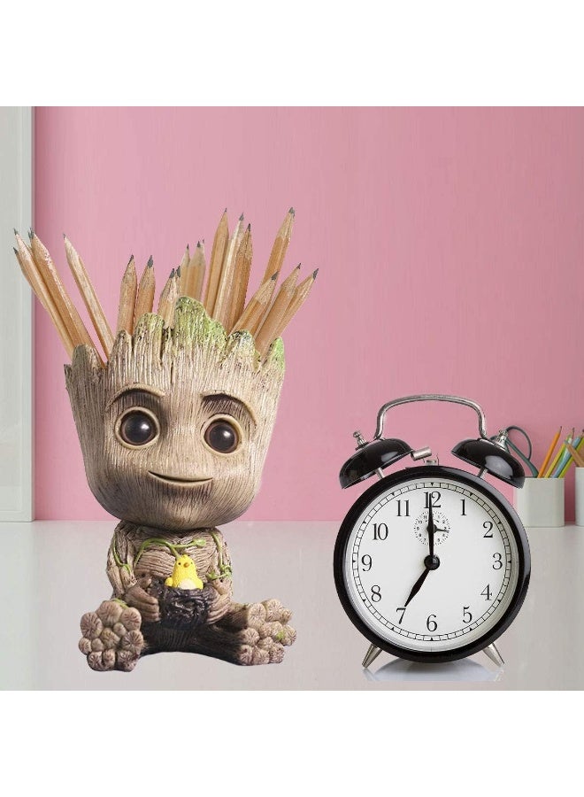 Unique shape Baby Groot Succulents Pot, Cute Succulent Pot Flower Succulent Planters Live, Baby Groot Flower Pot Pencil Pen Holder Gift for Kids, Pack of 1 (Design 5)