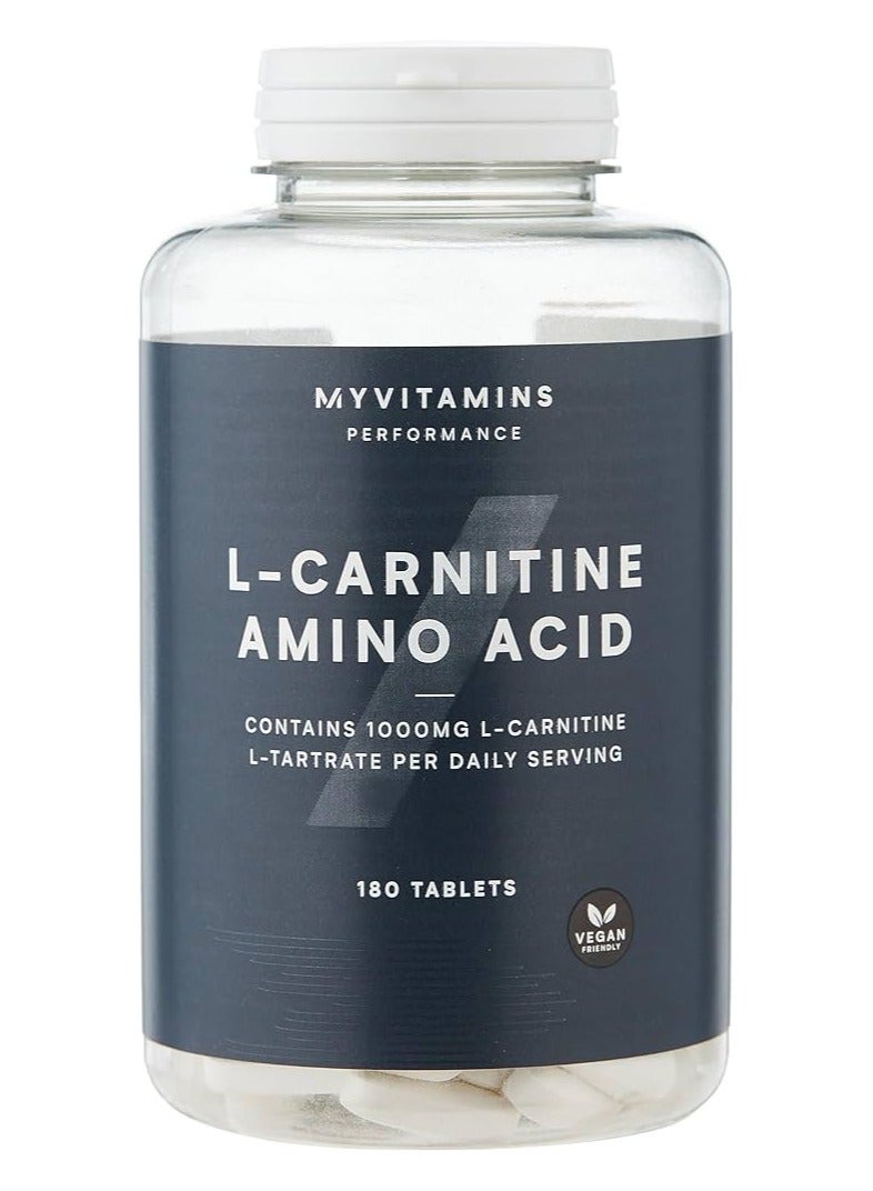 MYVITAMINS L-Carnitine Amino Acid 180 Tablets 90 Servings | Best Price Kuwait