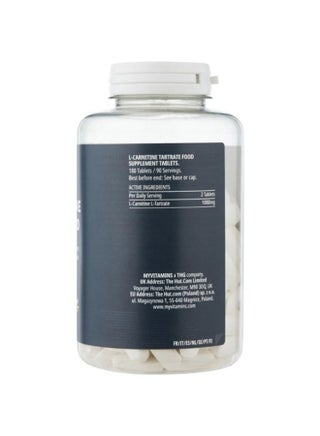 MYVITAMINS L-Carnitine Amino Acid 180 Tablets 90 Servings | Best Price Kuwait