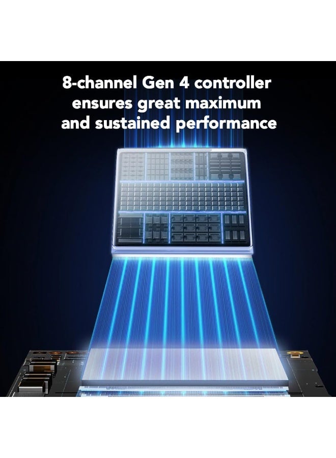 ليكسار 2 تيرابايت PCIe Gen 4X4 M.2 NVMe عالي السرعة، يصل إلى 7000 ميجابايت/ثانية للقراءة و5000 ميجابايت/ثانية للكتابة متوافق مع PS5 - Image 3