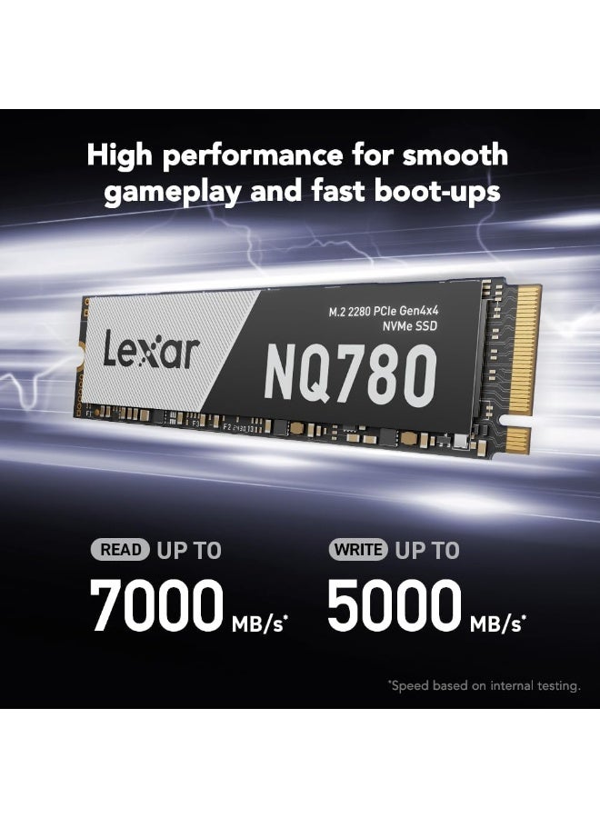 ليكسار 2 تيرابايت PCIe Gen 4X4 M.2 NVMe عالي السرعة، يصل إلى 7000 ميجابايت/ثانية للقراءة و5000 ميجابايت/ثانية للكتابة متوافق مع PS5 - Image 2