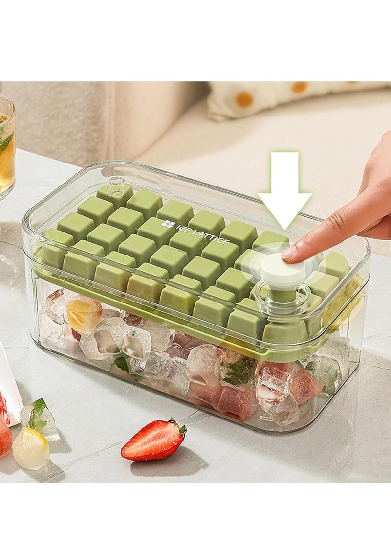 Vparty Ice Cube Tray with Lid and Bin – 32-Piece Easy-Release Ice Mold, 1 Tray for Whiskey, Cocktails, and Drinks – BPA-Free, Durable Plastic, Non-Stick, Stackable, Leak-Proof, Space-Saving Design, Ideal for Freezer Use, Dishwasher Safe, Perfect for Home Bar, Parties, Beverage Cooling, and Smooth Ice Cubes for Drinks, Easy Ice Removal, Flexible Tray  - Image 3