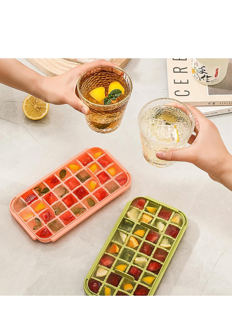 Vparty Ice Cube Tray with Lid and Bin – 32-Piece Easy-Release Ice Mold, 1 Tray for Whiskey, Cocktails, and Drinks – BPA-Free, Durable Plastic, Non-Stick, Stackable, Leak-Proof, Space-Saving Design, Ideal for Freezer Use, Dishwasher Safe, Perfect for Home Bar, Parties, Beverage Cooling, and Smooth Ice Cubes for Drinks, Easy Ice Removal, Flexible Tray  - Image 5