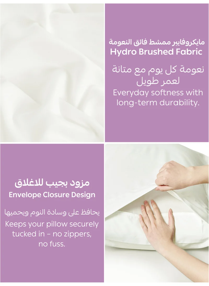 Donetella SINGLE (90x200cm) Bedding Fitted Sheet - Fits 90x200 Cm Bed For Single Bed 2 Pcs (1 Fitted Sheet and 1 Pillowcase) - 30 Cm Deep Pocket - Solid Bed Sheet  | Best Price UAE
