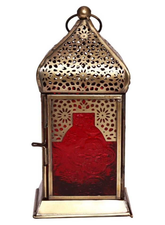 BJM Handmade Decorative Candle Holder Vintage Lantern, Living Room, Bedroom & Outdoor | Home Decoration, Hanging, Table Top | Ramadan, Eid, Diwali, Weddings, Parties | Iron | Assorted Colors - Image 1
