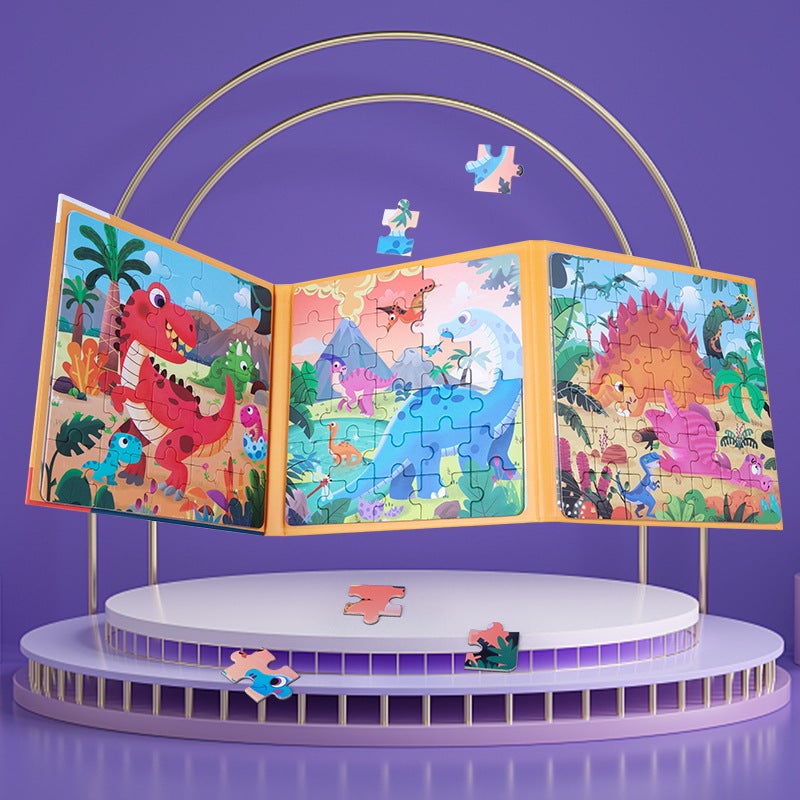 Young Children'S Advanced Educational Three-In-One Magnetic Jigsaw Puzzle For Boys And Girls Baby Big Block Montessori Mentality Early Education Toys - Image 4