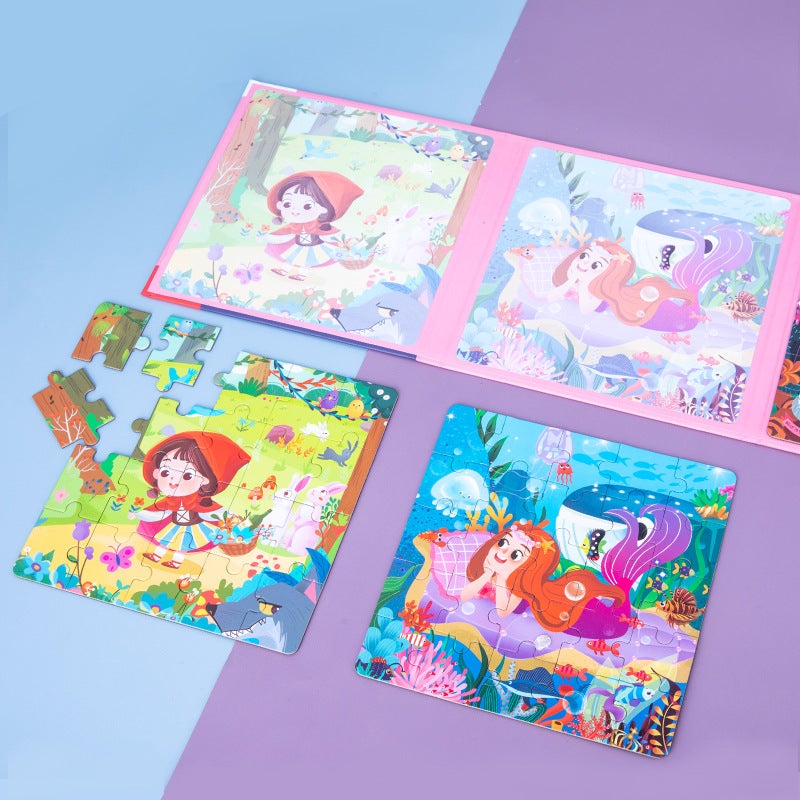 Young Children'S Advanced Educational Three-In-One Magnetic Jigsaw Puzzle For Boys And Girls Baby Big Block Montessori Mentality Early Education Toys - Image 5