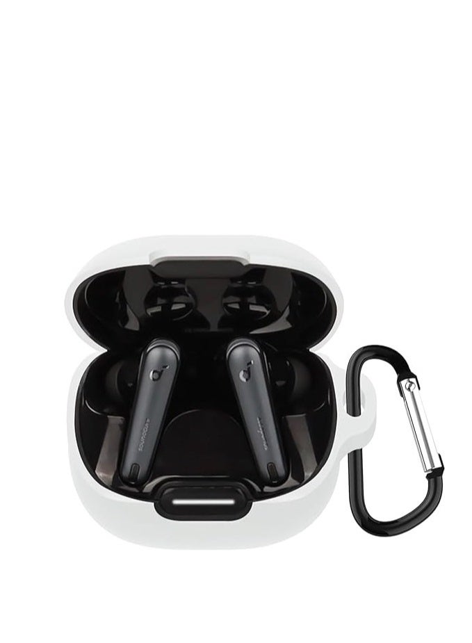 Silicone case for Anker Liberty 4 Pro headphones - White