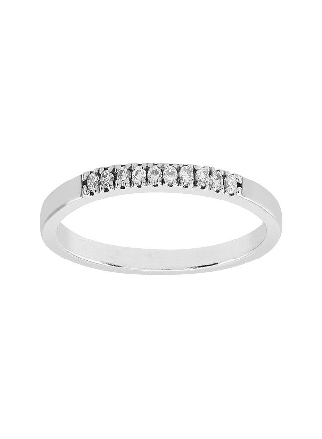 Silpada 'Crystal Healing' Cubic Zirconia Ring in Sterling Silver, Size 8, Size 8 - Image 1