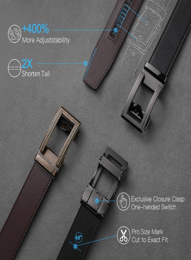 سينديفن حزام رجالي من الجلد من SENDEFN، عرضه 1 3/8 بوصة، مزود بإبزيم قابل للتعديل، يأتي مع علبة هدايا أنيقة. - Image 4