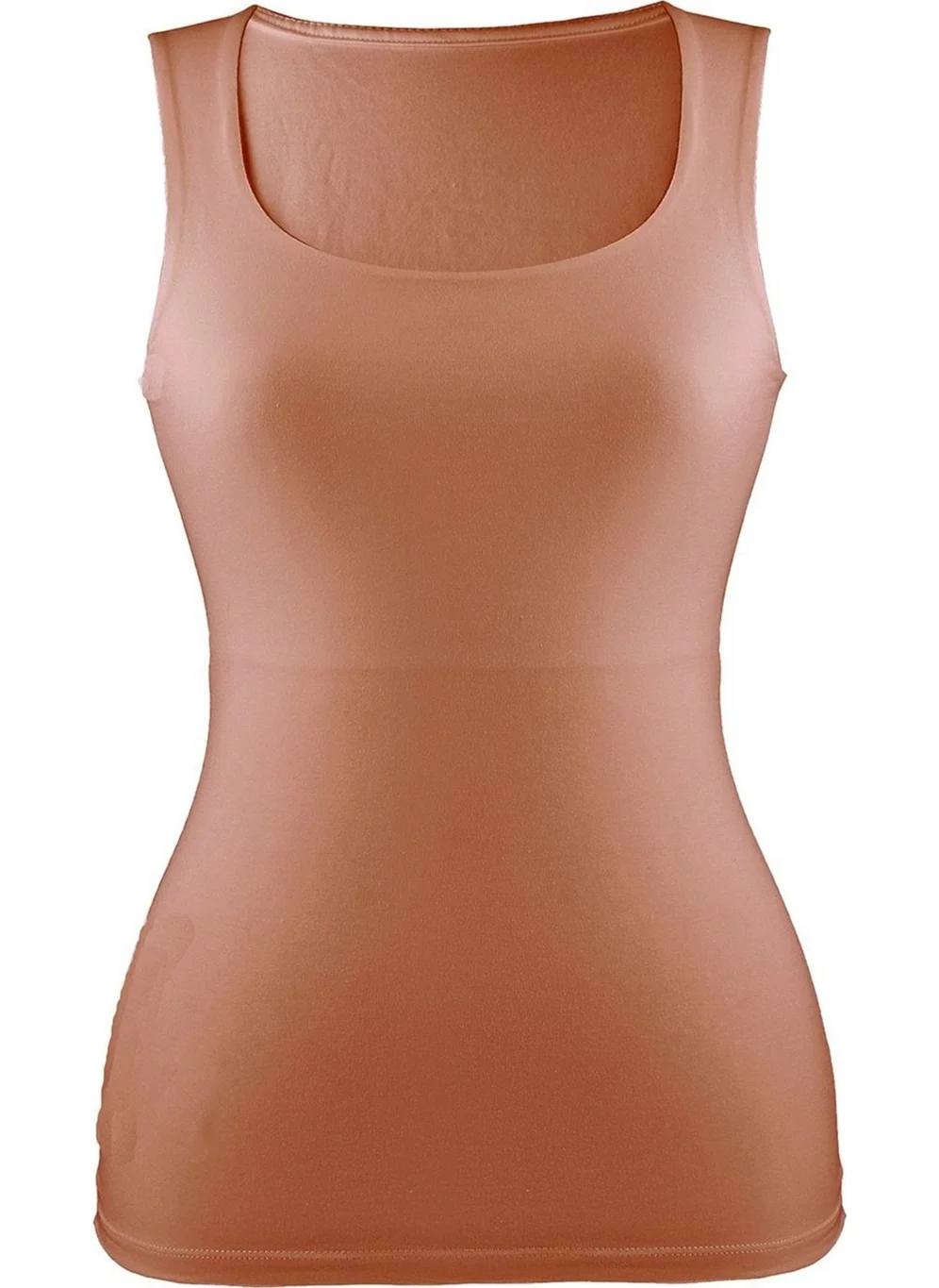 ماجيك فورم 3021 Women's Copper Combed Fabric Wide Strap Long Undershirt