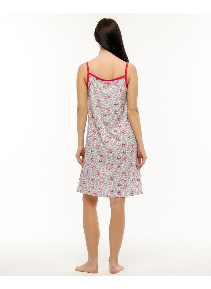 Seva Cotton Combed Fabric Comfortable Fit Nightgown with Rope Strap  - Image 3