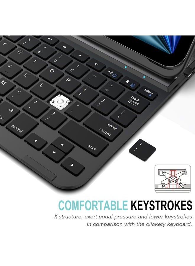 Arteck iPad Air 11-inch/Air 5th 4th Generation Keyboard Case, Bluetooth Keyboard with Folio Full Protection Case for Apple iPad Air 11” M3/M2 (2025/2024), Air 5/Air 4 - Image 2