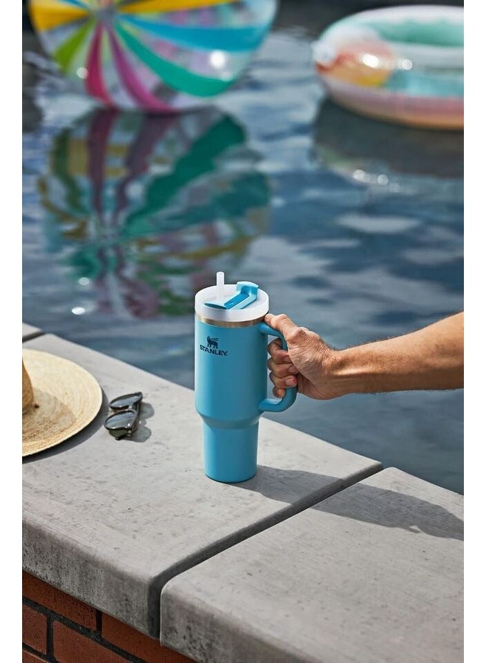Stanley cup H2.0 Stainless Steel with Lid and Straw for Water Iced Tea,Coffee and Smoothie,Pool ,40 oz