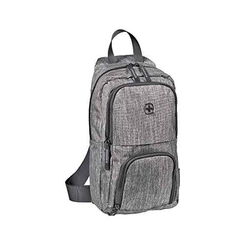 WENGER, Console Cross Body Lifestyle Bag, 8 Liters Charcoal Heather Swiss Designed-Blend of Style and Function, 605029 - Image 2