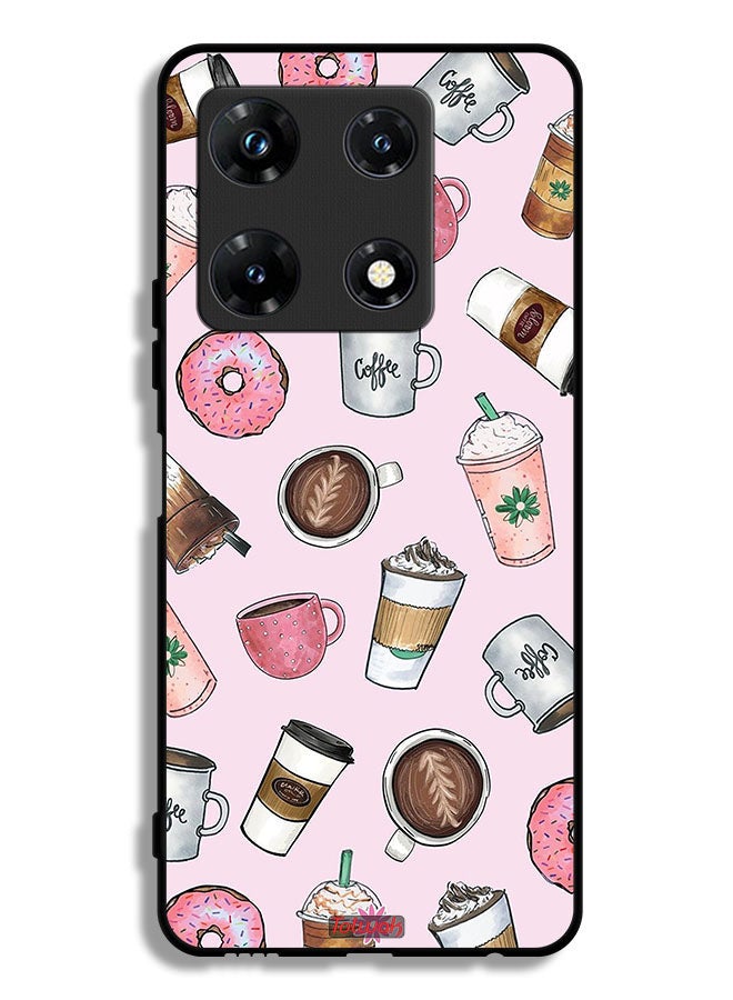 Tolwak Infinix Note 30 Pro Protective Case Cover Coffee Lover Art - Image 1