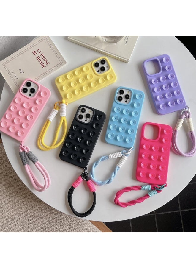 Fashion Creative Suction Cup Phone case with Hand Rope Is for iphone 11 Anti-fall Phone Accessories - Image 3