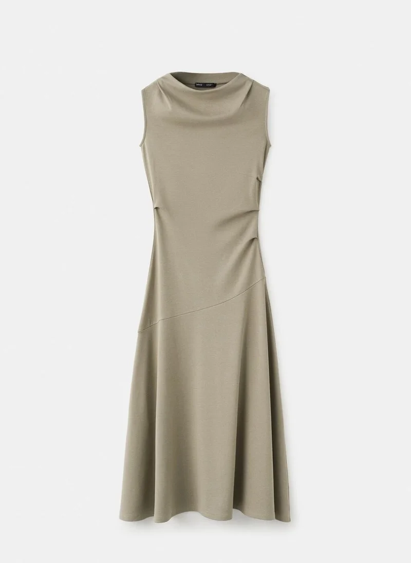 MANGO  Asymmetrical-cut draped dress for Women | Best Price UAE