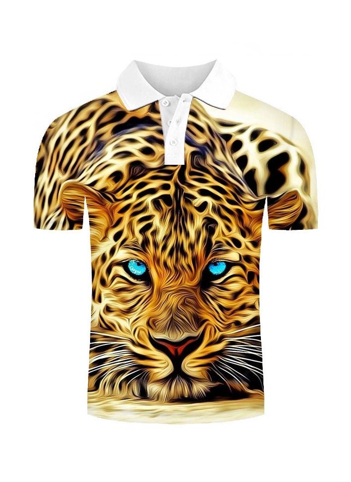 KUYING New One Piece Printed Casual Polo Shirt  - Image 1