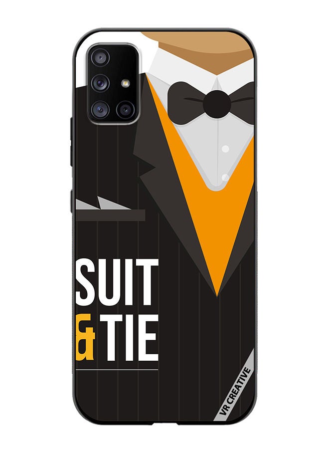 VR CREATIVE Protective Case Cover For Samsung Galaxy A71 5G Suit N Tie Design Multicolour - Image 1