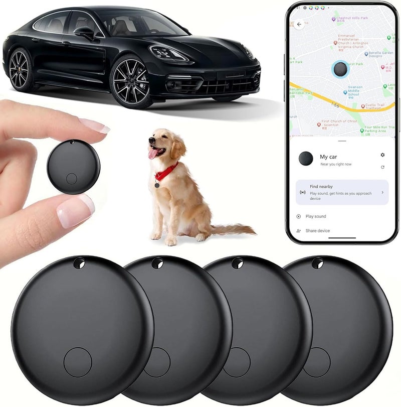 Android GPS Tracker for Vehicles, Hidden Tracking Device for Vehicles, Car Tracker No Subscription Work with Find My, Smart Tag with Audio for Kids, Key, Dogs, Luggage, Bag (Android-2 Pack) - Image 1