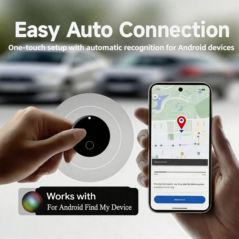 Android GPS Tracker for Vehicles, Hidden Tracking Device for Vehicles, Car Tracker No Subscription Work with Find My, Smart Tag with Audio for Kids, Key, Dogs, Luggage, Bag (Android-2 Pack) - Image 3