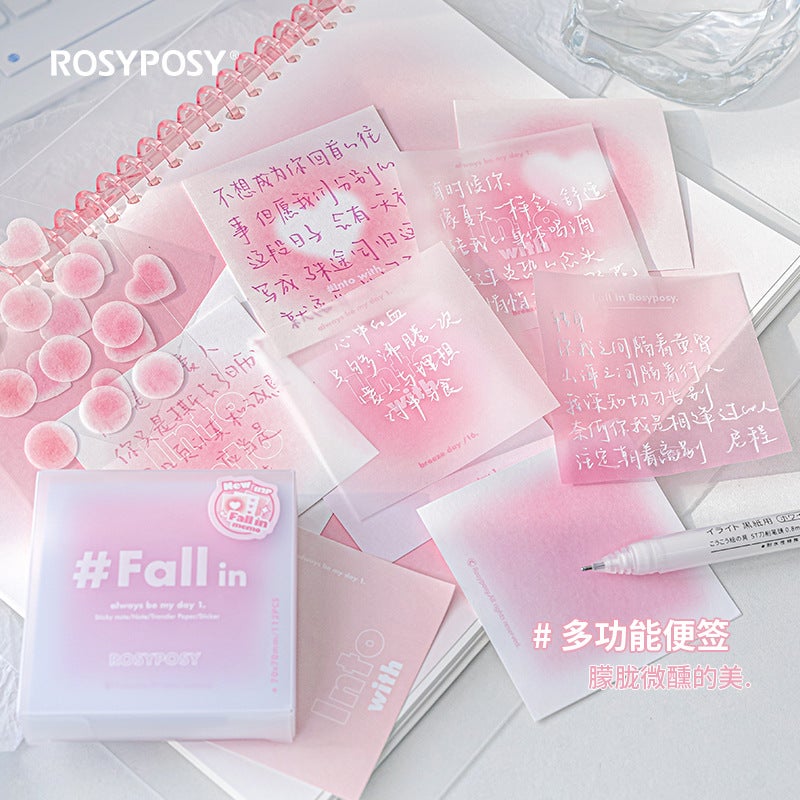 Rosyposy Soft Fall In Multifunctional Notes Blush Blue Purple Green Ins Gradient Sulfuric Acid Paper Notes - Image 3