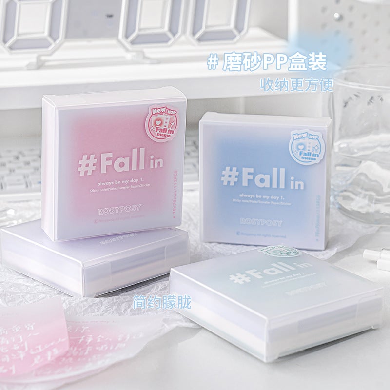 Rosyposy Soft Fall In Multifunctional Notes Blush Blue Purple Green Ins Gradient Sulfuric Acid Paper Notes - Image 2