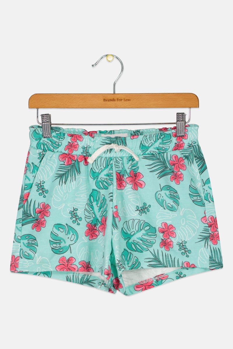 Lefties Kids Girl Floral Print Basic Shorts, Multicolor - Image 1