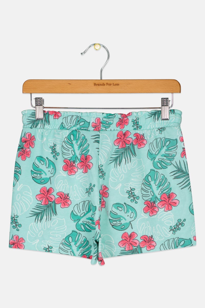 Lefties Kids Girl Floral Print Basic Shorts, Multicolor - Image 2