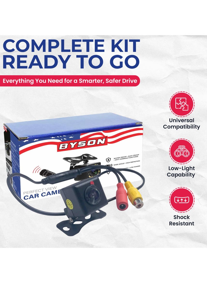 BYSON Square Rear Camera with Fish Lens and Adjustable Stand - Wide Angle CVBS Output, Weather-Resistant Build, Clear Viewing, Easy Installation for Parking and Safety Assistance - Image 3