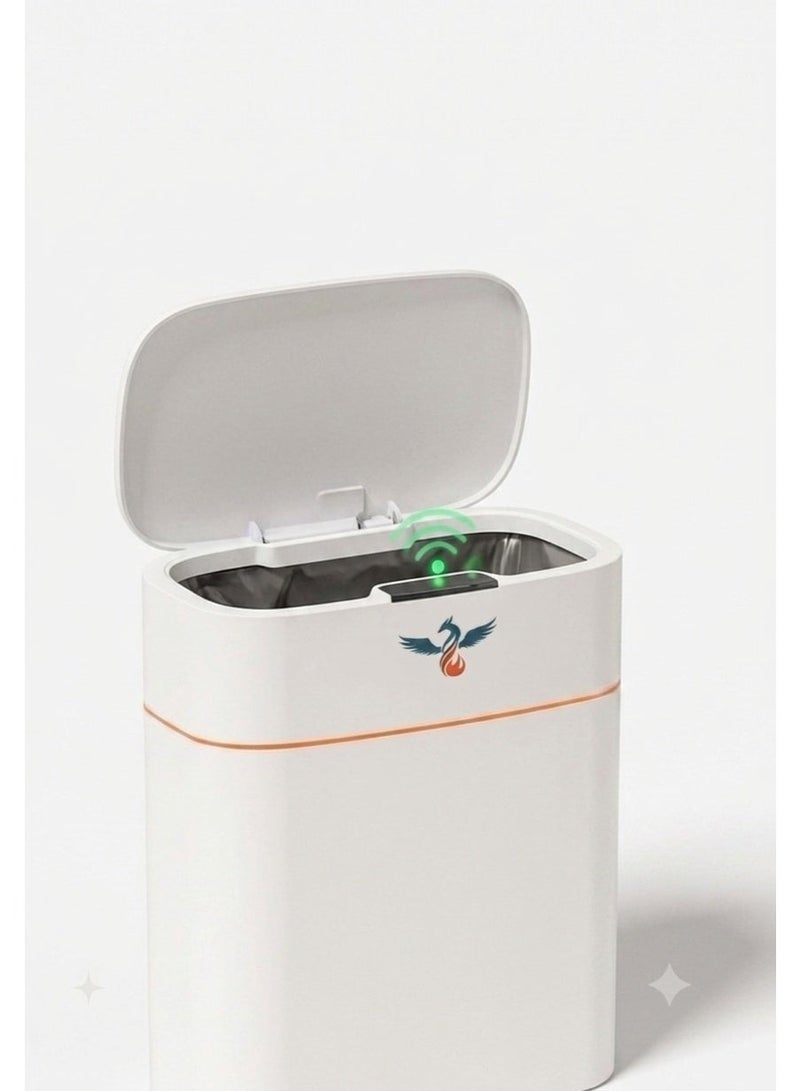 Novitson 16L Smart Sensor Trash Bin – Automatic Motion Sensor Touchless Dustbin with Lid for Kitchen, Bathroom & Bedroom | Hands-Free Waste Bin | White | NSB-6850W - Image 1