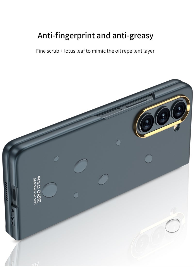 جي كي كي - سامسونج جالاكسي زد فولد 5 ‫(Samsung Galaxy Z Fold 5) جراب جي كى كى رقيقة جدا مع العدسة - اخضر - Image 1