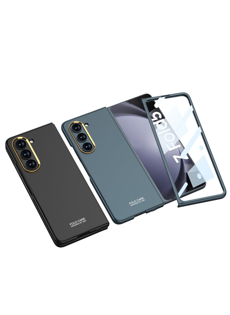 جي كي كي - سامسونج جالاكسي زد فولد 5 ‫(Samsung Galaxy Z Fold 5) جراب جي كى كى رقيقة جدا مع العدسة - اخضر - Image 1