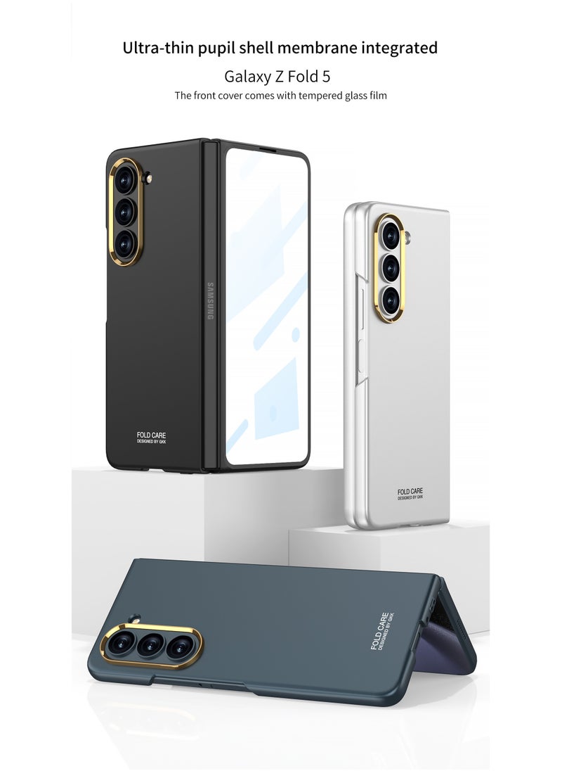 جي كي كي - سامسونج جالاكسي زد فولد 5 ‫(Samsung Galaxy Z Fold 5) جراب جي كى كى رقيقة جدا مع العدسة - اخضر - Image 1