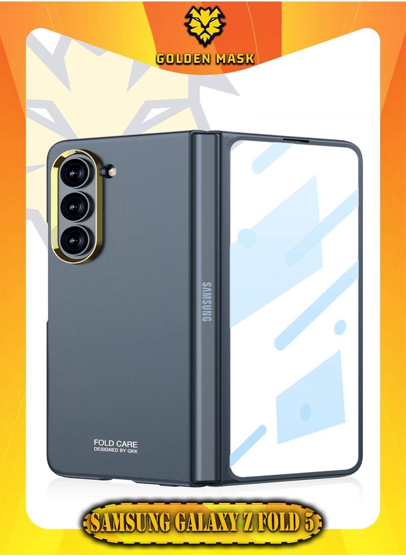جي كي كي - سامسونج جالاكسي زد فولد 5 ‫(Samsung Galaxy Z Fold 5) جراب جي كى كى رقيقة جدا مع العدسة - اخضر - Image 1