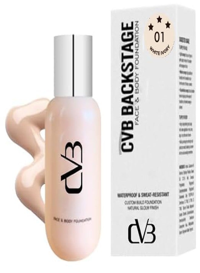 CVB Backstage Face & Body Foundation Waterproof & Sweet-Resistant 55ml, C-01 - Image 4