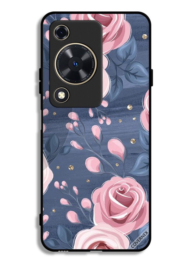 Covernex Huawei Nova Y72S Protective Case Cover Roses & Leaves Pattern