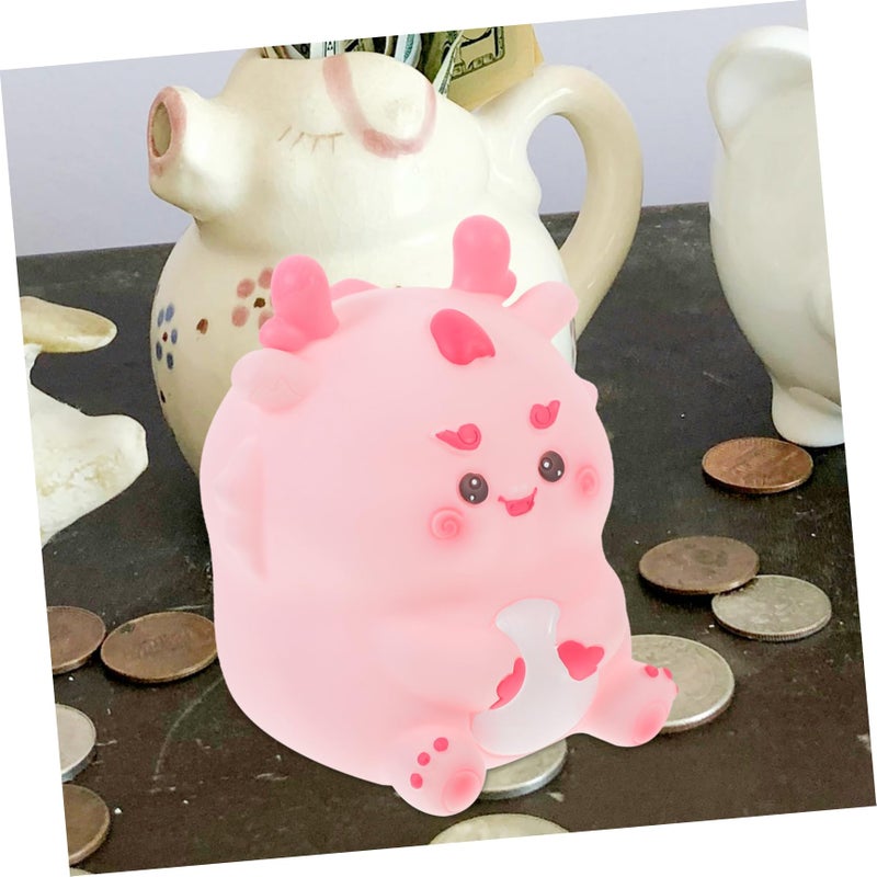 Pink Dragon Design Vinyl Toy Piggy Bank Coin Money Box For Boys Girls Savings - Image 5