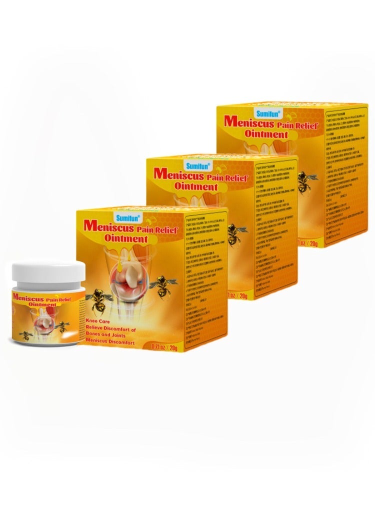 Sumifun 3-PACK Meniscus Pain Relief Ointment - Relieve pain in neck, shoulders, back, hips, joints, muscles, knees and feet 20g*3 - Image 1