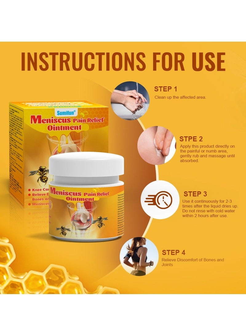 Sumifun 3-PACK Meniscus Pain Relief Ointment - Relieve pain in neck, shoulders, back, hips, joints, muscles, knees and feet 20g*3 - Image 5