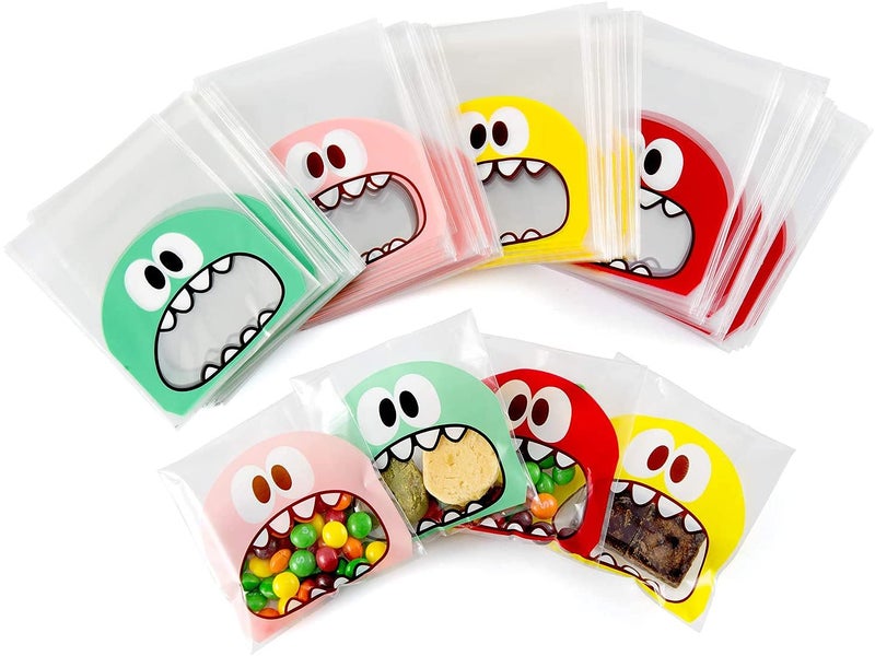 Chocozone Pack of 100 Self Adhesive Guddy Bags Party Favor Bag Chocolate Pouches Birthday Party Return Gift Bags - Image 5