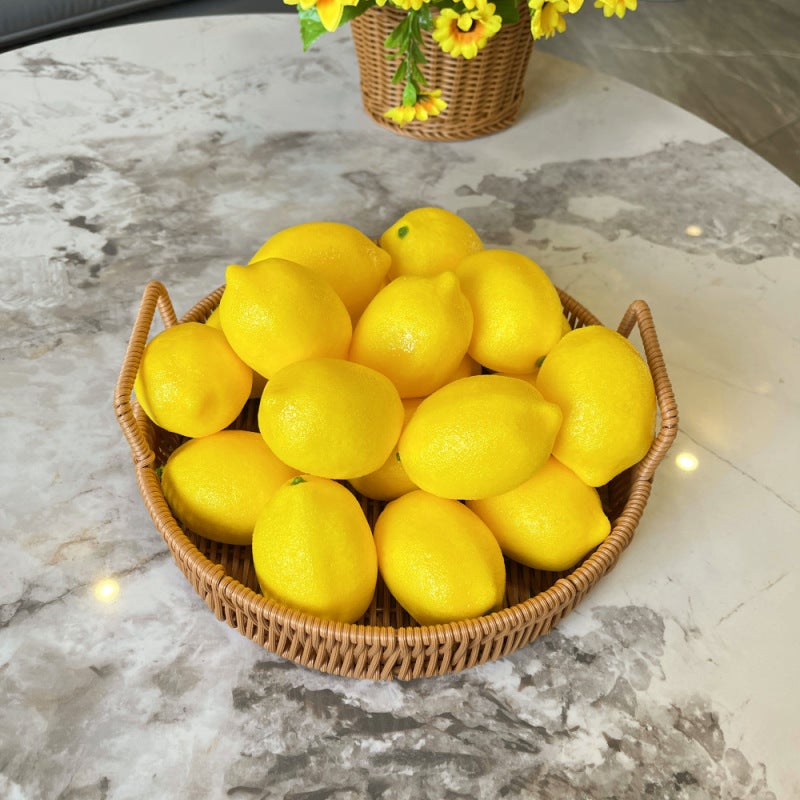 Simulation lemon fake yellow lemon model props decoration-yellow 30 pieces - Image 2