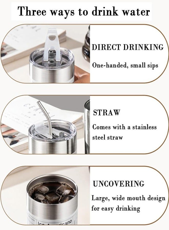 oldlaiben 12oz Stainless Steel Coffee Mug with Lid, Stainless Steel Vacuum Insulated Water Coffee Tumbler, Travel Mug Thermal Cup for Home Outdoor（White） - Image 5